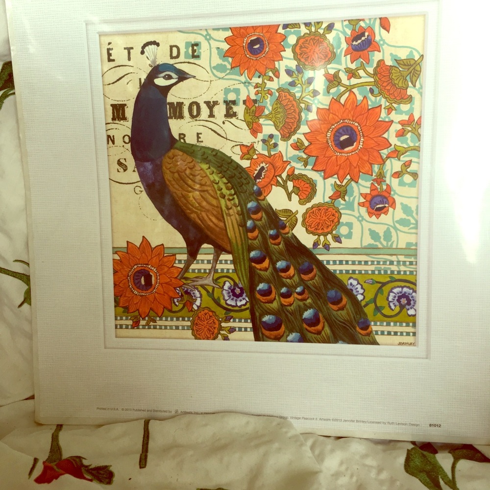 Peacock wall print